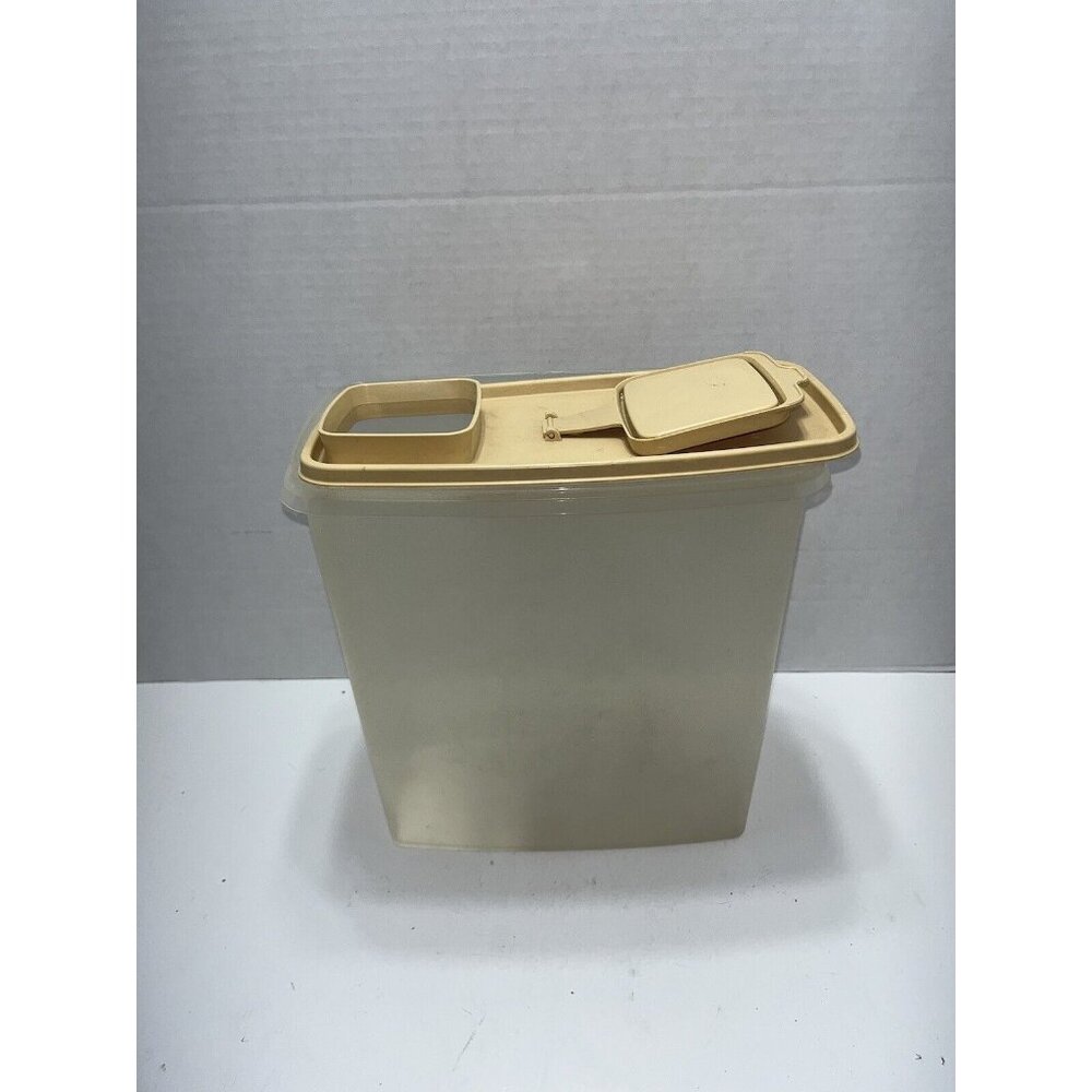 Vintage Tupperware Cereal Keeper 1588-5 with Beige Lid - Picture 6 of 12